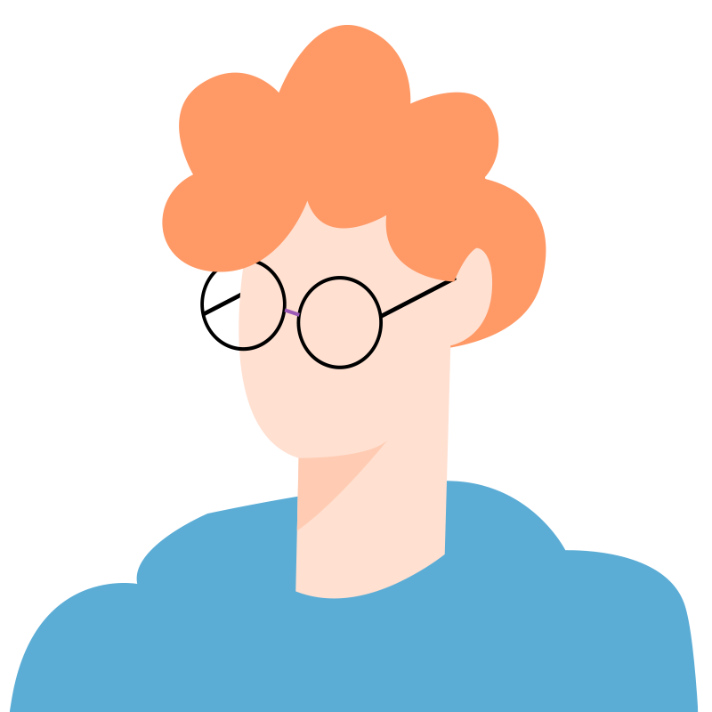 cursist met oranje haar